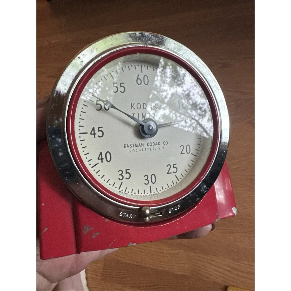 Vintage EASTMAN KODAK Film‎ Photographs Darkroom Red Chrome Swivel TIMER